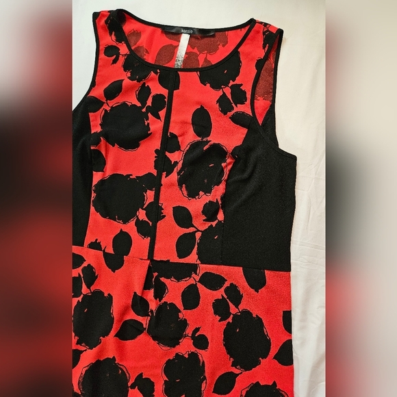 Kensie Womens Red And Black Floral Sleeveless Side Zip Short Dress Size XL - Picture 3 of 13